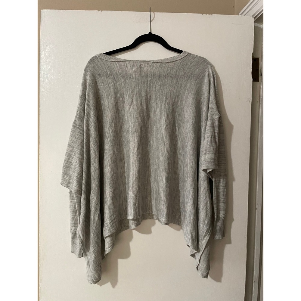 Converse One Star Gray Asymmetrical Gray Drape Knit‎ Sweater Size S